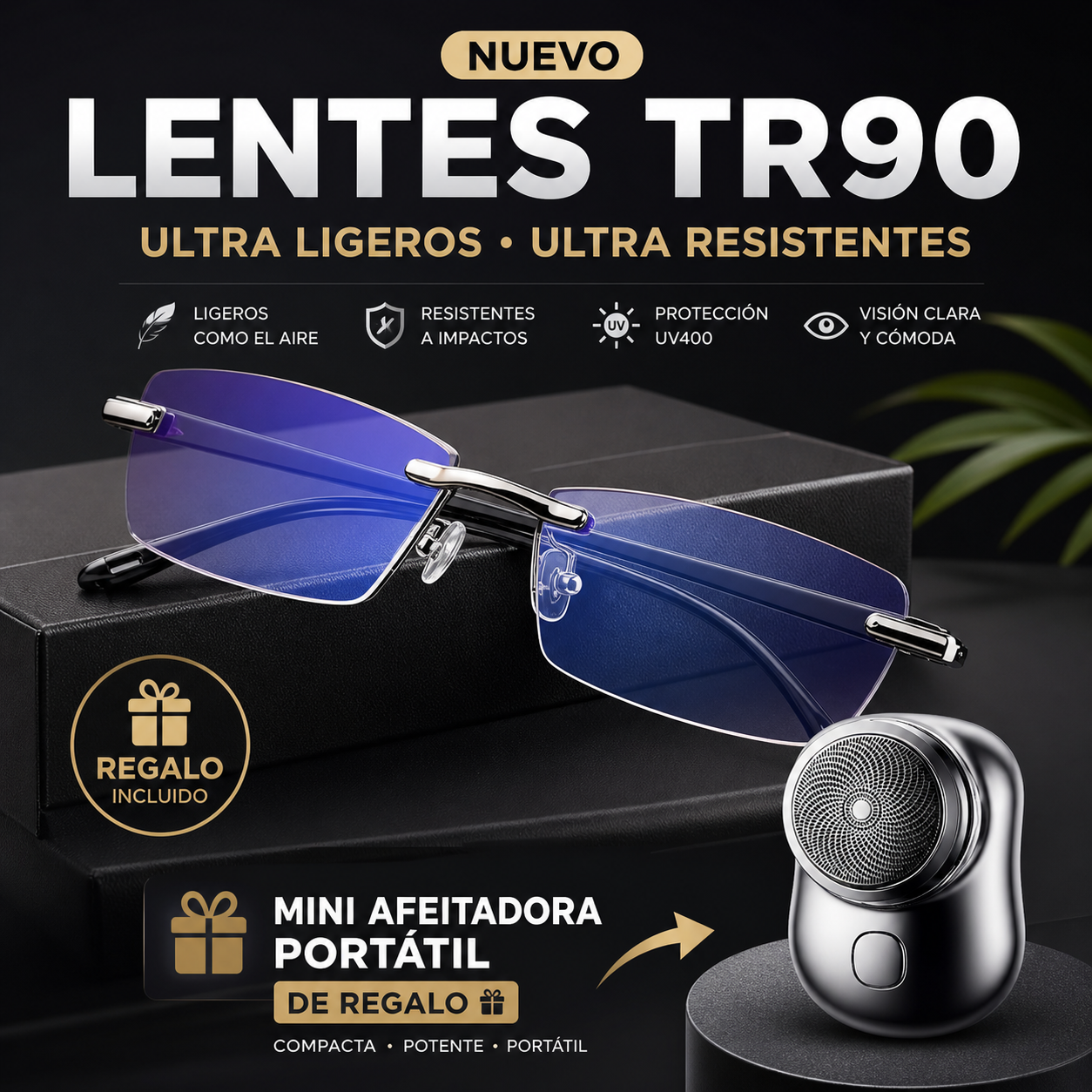 🕶️ Lentes TR90 Pro Titanium + Regalo GRATIS 🎁