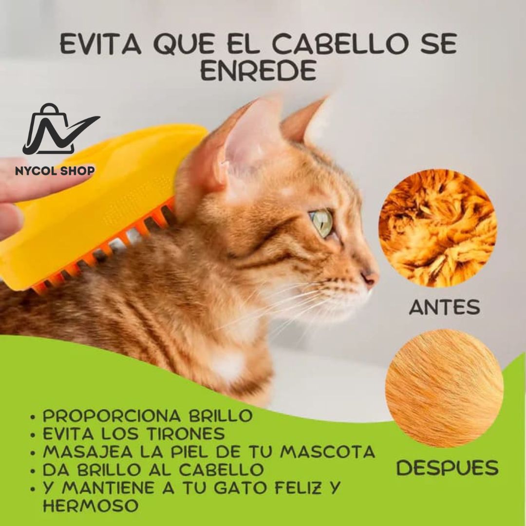 Cepillo a Vapor para Mascotas 🐾